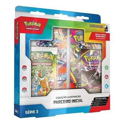 [PRÉ VENDA] Box Pokemon Cartas Coleção Ilustração Parceiro Inicial - Series 3