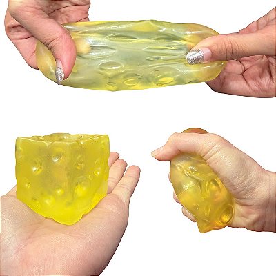 Squishy Cubo Queijo de Apertar Anti estresse Sensorial