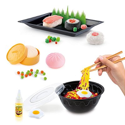 Kit de Slime Comidas Asiaticas e Faça Squishy Dumpling