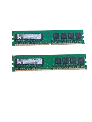 Kit 2x Memórias RAM Kingston 1GB DDR2 667MHz KVR667D2N5/1G
