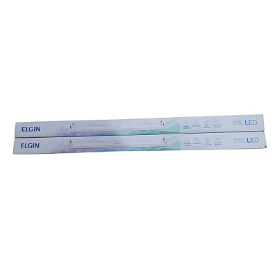 Kit 2x Luminária Elgin Eco Fácil LED 1x Tubular 0,6m Design Compacto Econômica