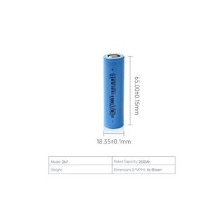 Célula EVE 18650 26V - 2600 à 2799 mAh 3.7V 7.5A
