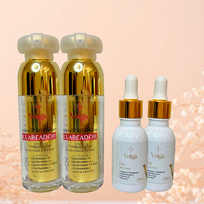 KIT CLAREAMENTO DE MELASMA EM DOBRO (Ação Clareadora + Antioxidante)