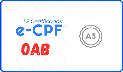 OAB - e-CPF A3 - VALIDADE 36 MESES - SOMENTE CERTIFICADO