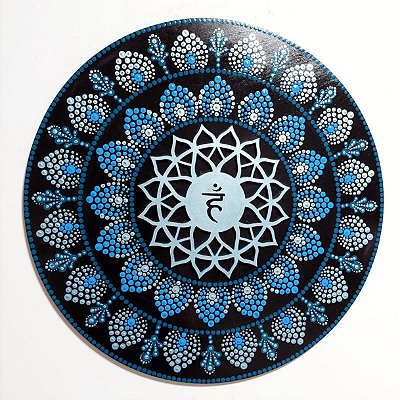 Mandala em pontilhismo - Chakra Laríngeo