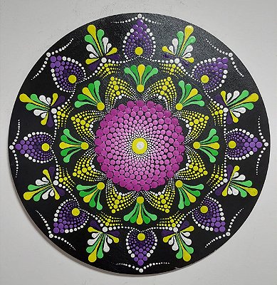 Mandala em pontilhismo Lilás
