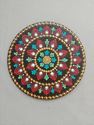 Mandala vermelha 35 cm