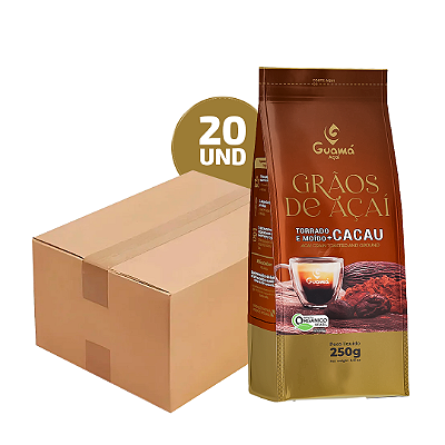 Caixa com 20 unidades de 100% Grãos de Açaí + Cacau