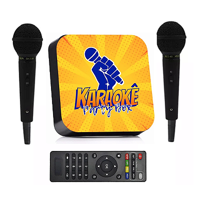Karaokê Party Box Profissional Com Pontuação +De 2000 Músicas +2 Microfones