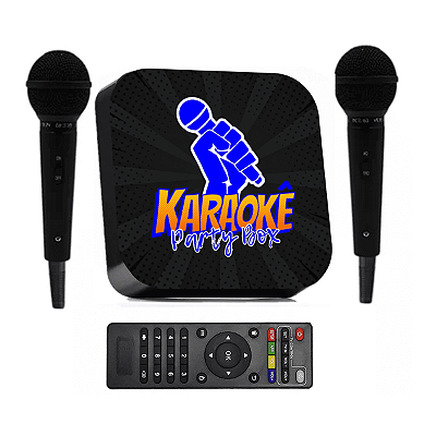 Karaokê Profissional Com Pontuação Party Box Preto +De 2000 Músicas +2 Microfones (Sem Caixa de Som)