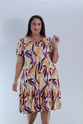 Vestido Marlene Oliveira Midi Malha Fria Plus Size - Simone