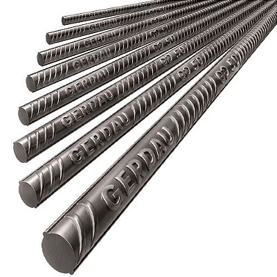 Vergalhão CA 50 10mm (3/8") Reto 12 Metros Gerdau