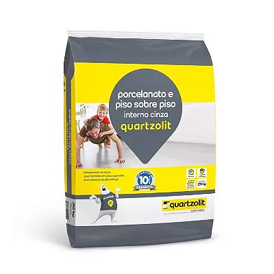 Argamssa Porcelanato e Piso Sobre Piso Interno Cinza Quartzolit 20kg