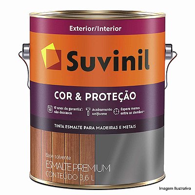 Tinta Esmalte Suvinil Cor & Proteção Acetinado Base Solvente 3,6L/1L