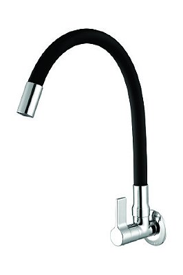 Torneira Cozinha Parede Meber 1165 C-36 Preto Moldável