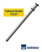 Prego Cabeça Dupla 17x27 Gerdau Kg