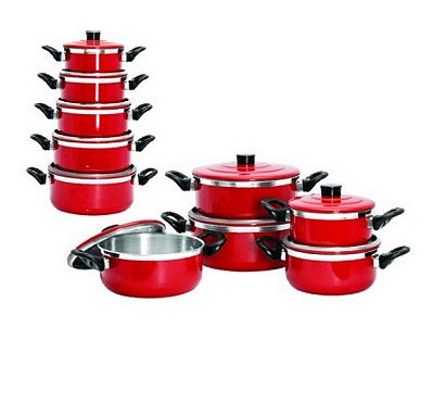 Jogo de caçarola color com tampa de leve