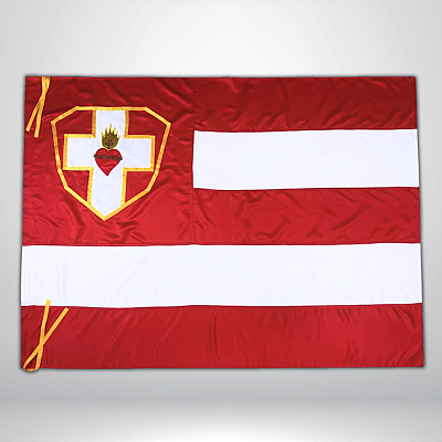 Bandeira do Apostolado da Oração Bordada Dupla Face
