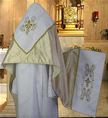 Véu Umeral Brocado Importado CG 318