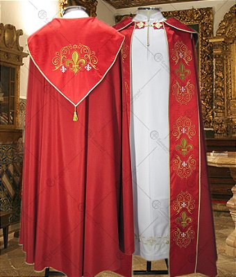 Capa de Asperge Vermelha Bordada CG 319