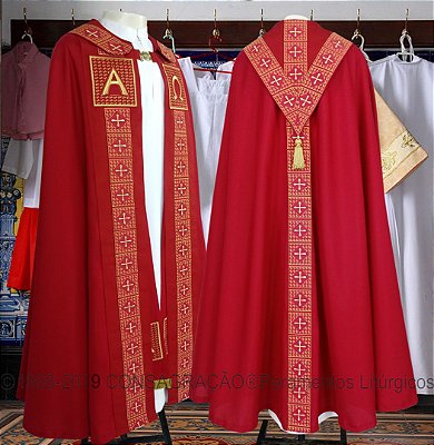 Capa de Asperge Vermelha Bordada - CG 335