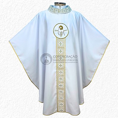 Casula Cotidiana com Faixa e Brasão Bordado - CG 670