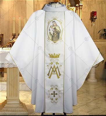 Casula Nossa Senhora do Carmo Galão Bordado