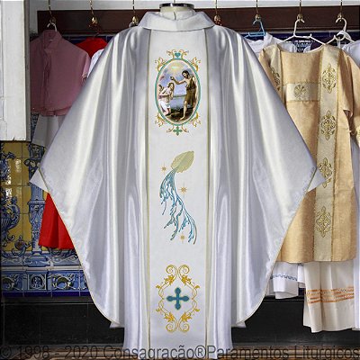 Casula São João Batista com Galão Bordado