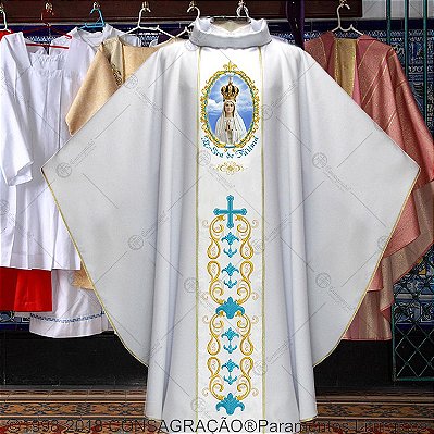 Casula nossa Senhora de Fátima Bordada
