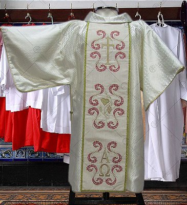 Dalmática c/ Galão Bordada Forrada CG 952