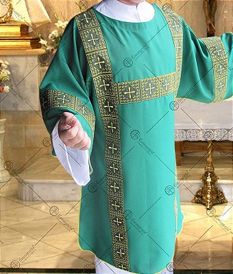 Dalmática Fita Bordada Sem Gola CG 987