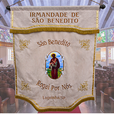 Estandartes Personalizados Padroeiros Diversos –  0,95 x 1,20 cm