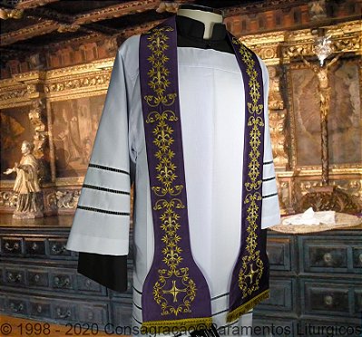 Estola Romana Sacerdotal Bordada CG ER04