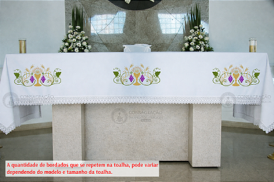 Toalha de Altar Bordada – CG 089