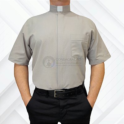 Camisa Clerical Manga Curta