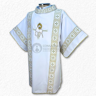 Dalmática com Clavi e Gola Bordada CG 670