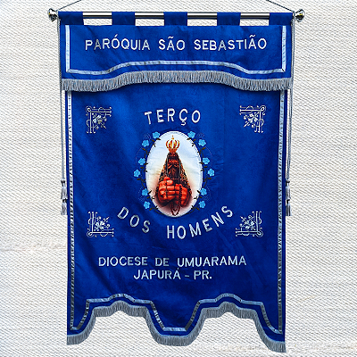 Estandarte Terço dos Homens em Veludo - Personalizado