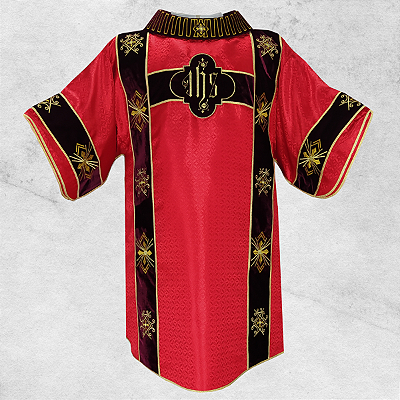 Dalmática com Clavi em Veludo Bordado CG 994