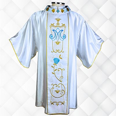 Dalmática Mariana Bordada com Galão CG 959