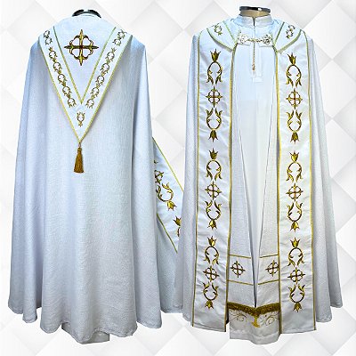 Capa de Asperge Branca em Rústico com Pedrarias - CG 325