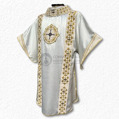 Dalmática Solene Clavi em Rústico Bordado CG 988