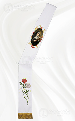 Estola Diaconal Santa Rita de Cássia com Franja