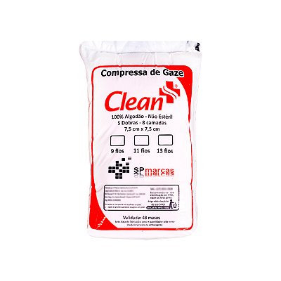 Kit 3x Compressa De Gaze 9 Fios Clean 180g