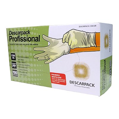 Kit 10x Luva Latex Profissinal com Pó 1000un