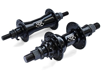 Par de Cubos BMX 36 Furos Rolamentados Cog 9 Preto