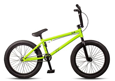 Bicicleta Bmx BULL Aro 20 Aço Hi-Ten Pedivela 3 peças Central MID - Amarelo Neon