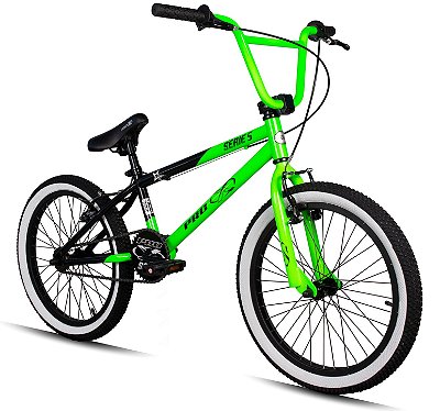Bicicleta Bmx Aro 20 Retro ProX Serie 5 Pneu Balão Verde e Preto