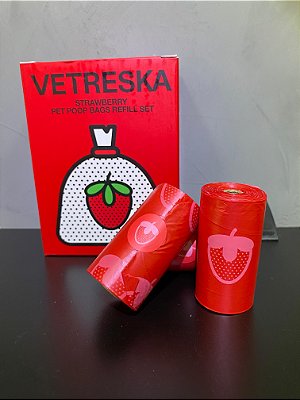 Saco Biodegradável Refil Morango - Vetreska