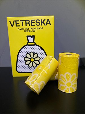 Saco Biodegradável Refil Daisy - Vetreska