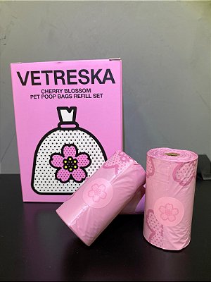 Saco Biodegradável Refil Flor de Cerejeira - Vetreska